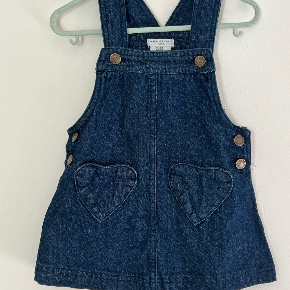 Max Studio Denim Kids Overall Dress